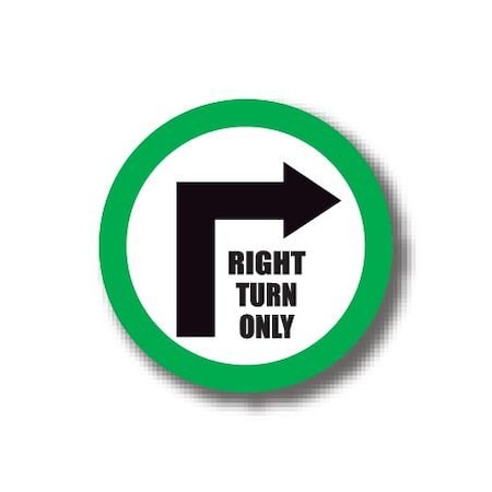 Ergomat 24in CIRCLE SIGNS - Right Turn Only DSV-SIGN 576 #0280 -UEN